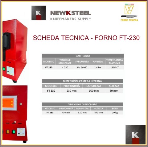 SCHEDA TECNICA FORNI FT-230